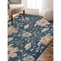 Glitzy Rugs 8 x 8 ft. Hand Tufted Wool Square RugBlue UBSK00522T0003C8